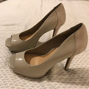 7.5 Peep Toe Patent Heels Sexy Retro Pinup Pumps